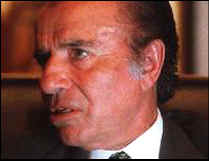 El ex presidente Menem